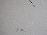 a drawing of a person flying a kite in the sky