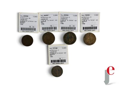 plusieurs types de pièces de monnaie sont présentés sur une surface blanche