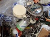 a pile of assorted items sitting on a table