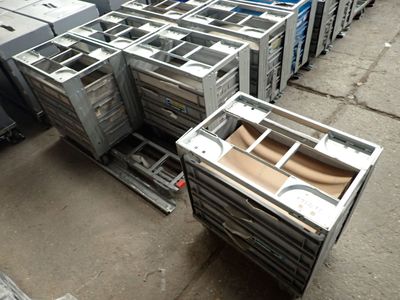 a lot of boxes that are sitting on the ground
