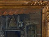 a picture of a painting of a street scene