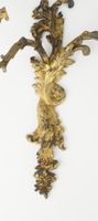 Belle paire d'appliques en bronze ciselé et doré présentant … (photo 5)