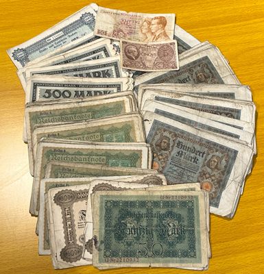 Lot de +230 billets allemands entre 1914 et 1922, des multip…