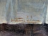 an image of a painting of a man on a boat in the water