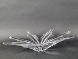 a close up of a glass bowl on a table