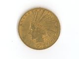 une pièce d'or à l'effigie d'un Indien
