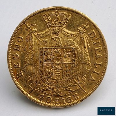 l'image d'une pièce d'or sur laquelle figurent des armoiries