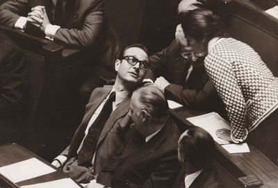 Michel Artault. Jacques Chirac et Simone Weil en 1974.