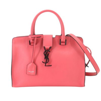 saint laurent sac de jour leather satchel in pink