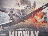une grande affiche représentant un avion survolant la mer