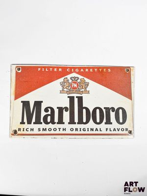 a sign that says marlboro on the side of a car