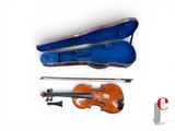 un violon et un étui à violon sur fond blanc