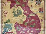 an old map of china with asian writing on it