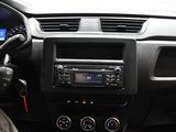the dashboard of a car with a steering wheel and dashboard controls