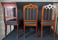 Paire de chaises à dossier ajouré tourné, on y joint une cha… (photo 2)