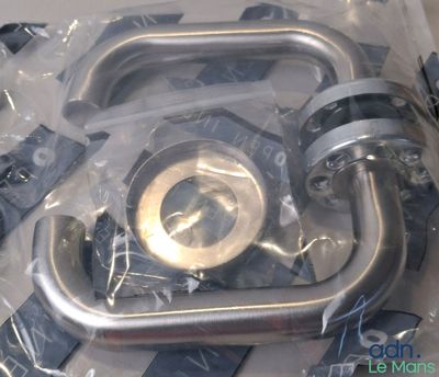 a close up of a metal object in a plastic bag
