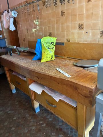 Billot de boucher en bois l.200cm 