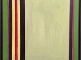 a painting of a green, yellow and red square with a black border
