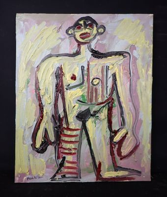 une image d'un tableau représentant un homme coiffé d'un chapeau
