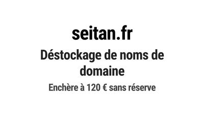 Nom de domaine seitan.fr. Catégorie: Alimentation.