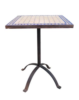 PETITE TABLE format bistro à plateau carré à décor de zelige…