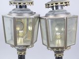 two lamps that are on top of each other