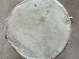 an overhead view of a piece of cloth with a hole in the middle of it