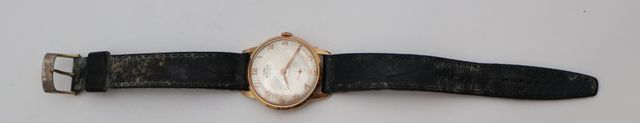 ROYCE - Montre d'homme automatique en métal et cuir noir - en éta...