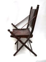 Paire de fauteuils pliants en bois tourné à l'imitation du b… (photo 5)
