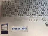 a close up of a laptop with a sticker on it