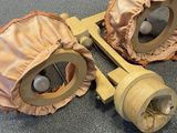 a wooden toy car that is sitting on the floor