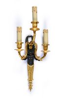Suite de quatre appliques à trois bras de lumière feuillagés… (photo 6)