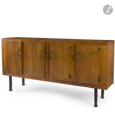 an image of a sideboard with four doors and four drawers