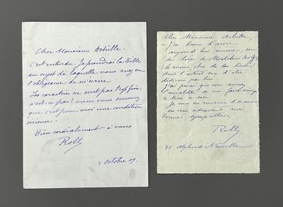 une vieille lettre et un bout de papier sur lequel il y a quelque chose d'écrit