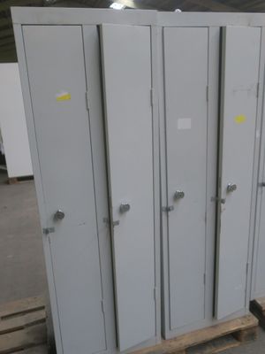 2 armoires vestiaires 2 portes gris perle 60x50xh180, Mise à… - Photo 1