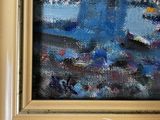 a picture of a painting of a boat in the water