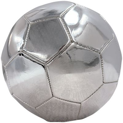 Sculpture "Football", fonte d'art, argent métallique