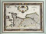 an old map of the kingdom of england in a frame