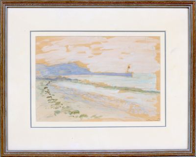 Jacques TRUPHÉMUS (1922-2017), Bord de mer, Gouache et graph…