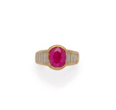 a ruby and diamond ring