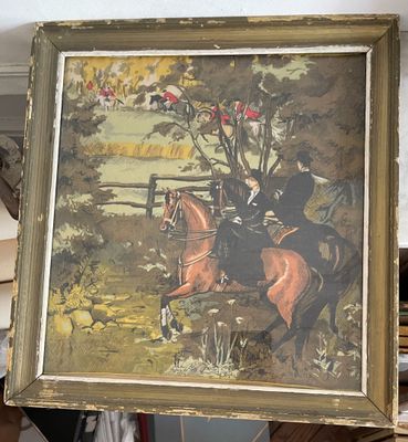 une image d'un tableau représentant un homme à cheval