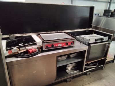 une photo d'une cuisine professionnelle équipée de nombreux appareils électroménagers