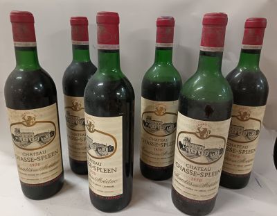 6 bt château Chasse Spleen 1970 Moulis