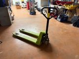 an image of a forklift sitting in a garage