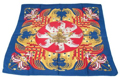 Hermטs Carrי twill "Proues" Carrי 90 cm en soie twill, fond …