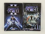 two star wars the force force dvd covers on a white surface