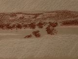 une photo d'un dessin représentant un paysage sur une feuille de papier