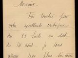 une vieille lettre manuscrite d'un homme qui écrit quelque chose