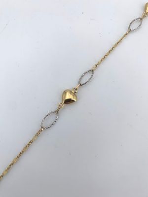 Bracelet deux or 375 °/°°° (9K) à maille fantaisie à motifs … - Photo 1