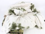 a pile of dirty clothes on a white surface